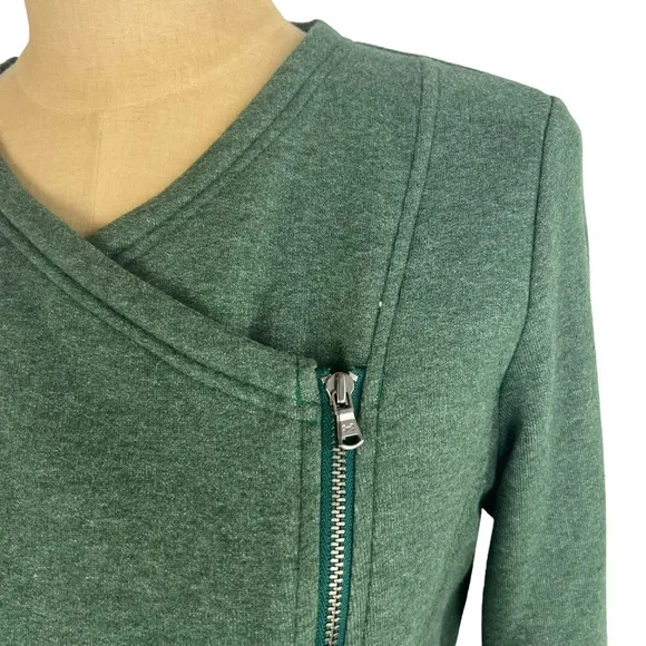 Under Armour green cotton women’s soft full zip moto jacket - Picture 2 of 11